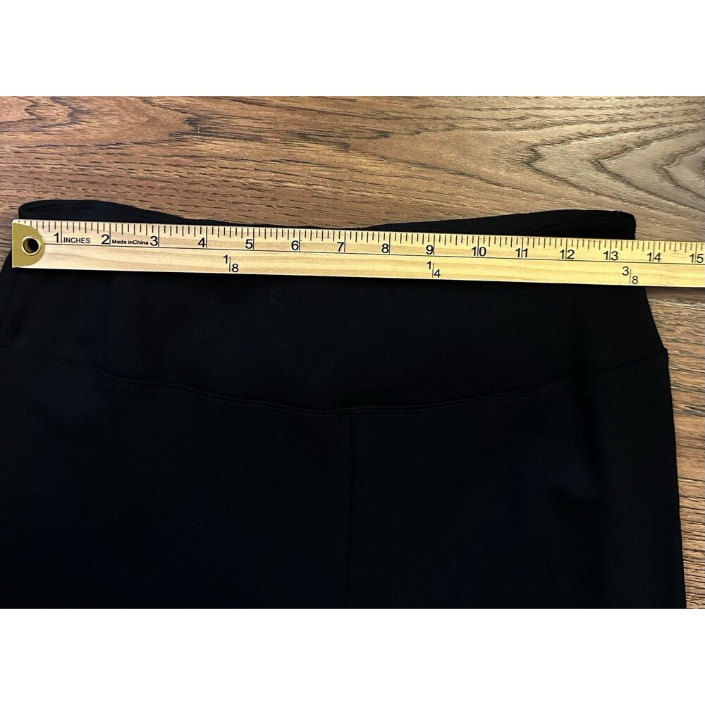 Lulu B Black Embroidered Ankle Pants Floral Lace Pull On M - Picture 7 of 9